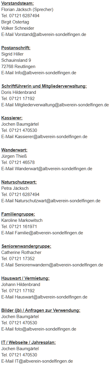 Kontaktdaten